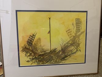 9/11 Framed Memorial Painting