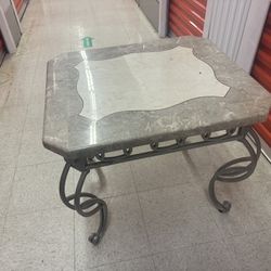 2 marble tables $60
