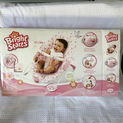 Baby Vibrating Rocking Chair with Toy Bar. Pink