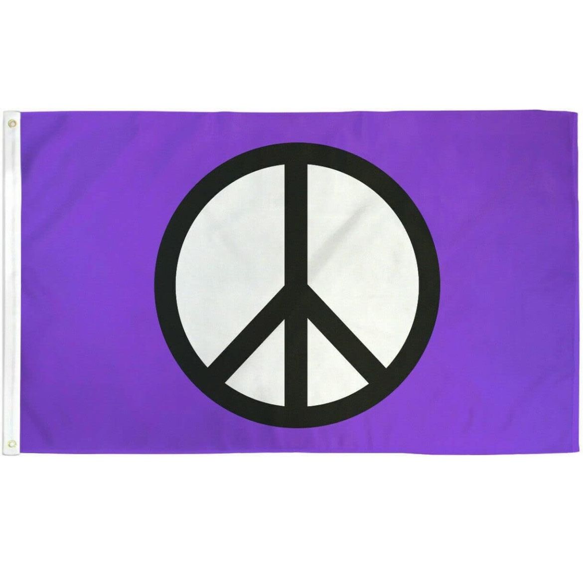 Purple Peace Sign Flag 3x5ft Peace Flag Protest Rally Flag 100D Polyester Banner