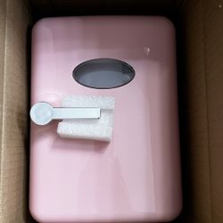 pink mini fridge 