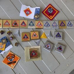Vintage Boy Scout Belt with Merit Badges and Patches - Collectible Set