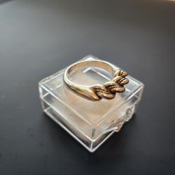 Sterling Silver Braided Ring Size 6-6.5