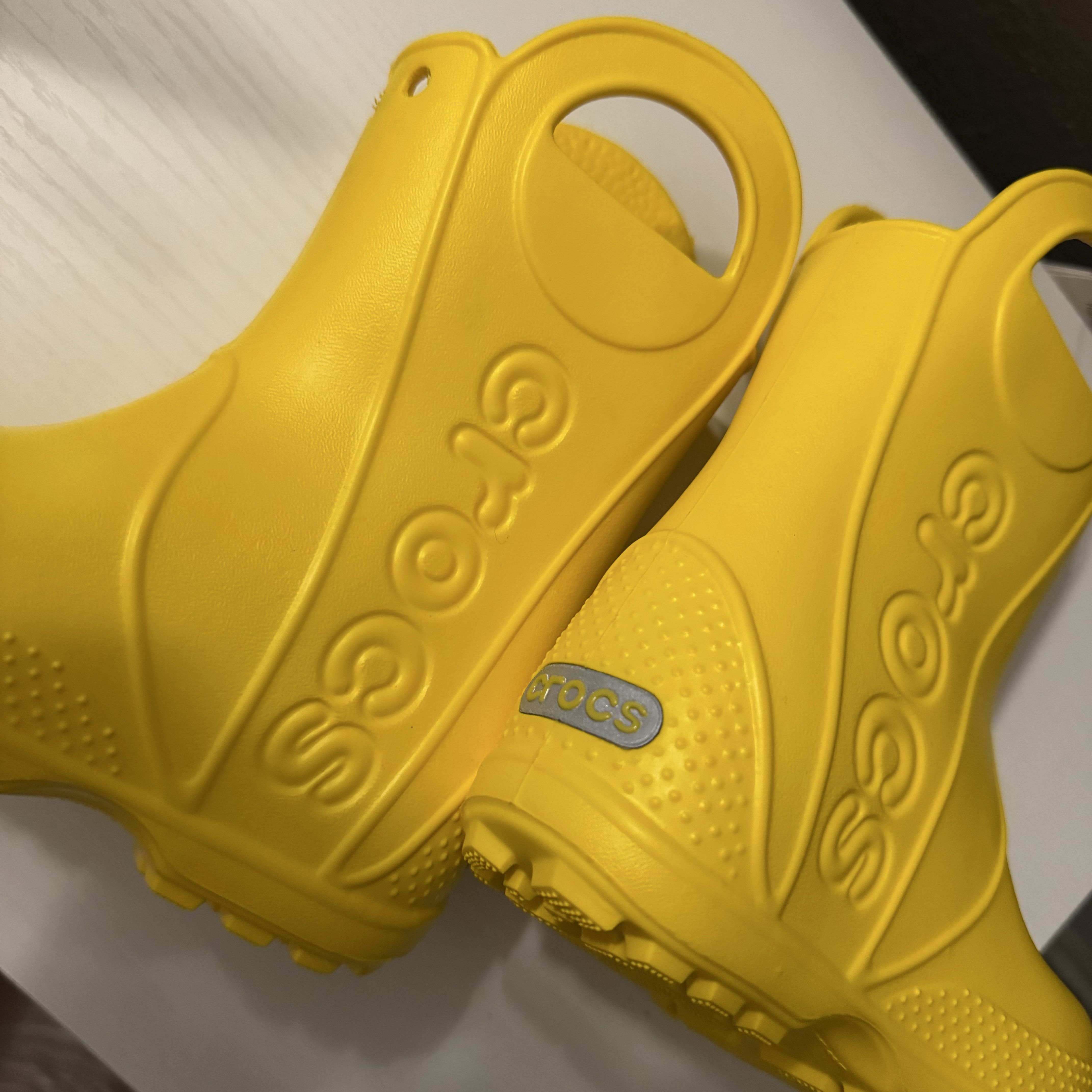 Yellow Crocs Classic Rubber Clogs