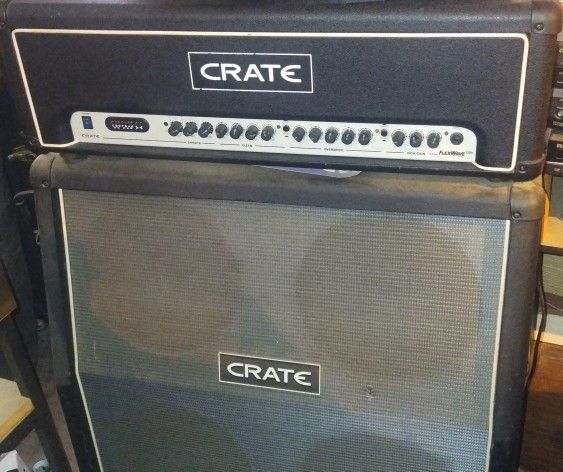 Crate Flex Wave Half Stack 120 W Guitar Amp And 4x12 Slant Cabinet $300
