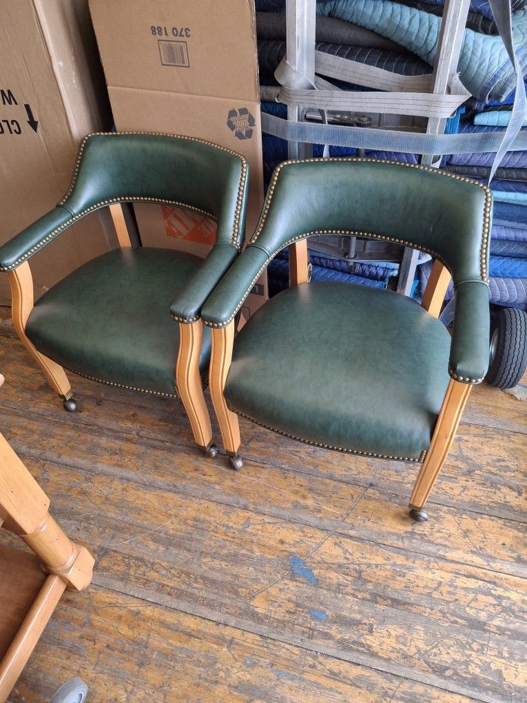 4x Green Office Chairs $200