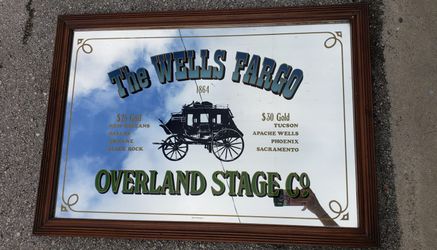 Vintage Wells Fargo Mirror for Sale in Hialeah, FL - OfferUp