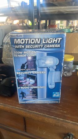Motion light with security camera