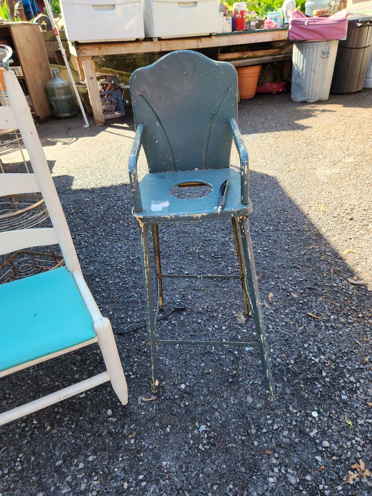 Vintage Doll High Chair/Planter