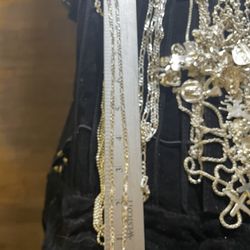 Silver Cross And Chain