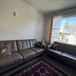 Love Seat& Sofa, Leather 