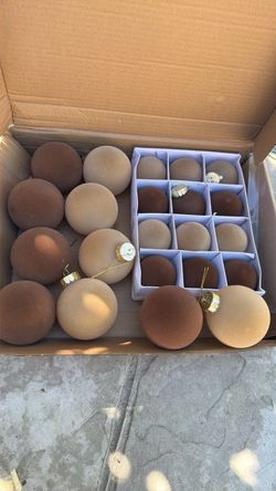 2 size soft velvet Ornaments brown and light browns colors set, $15