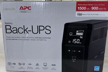 APC Battery Backup Pro BN 1500VA 10 Outlets 2 USB Back-UPS BN1500M2