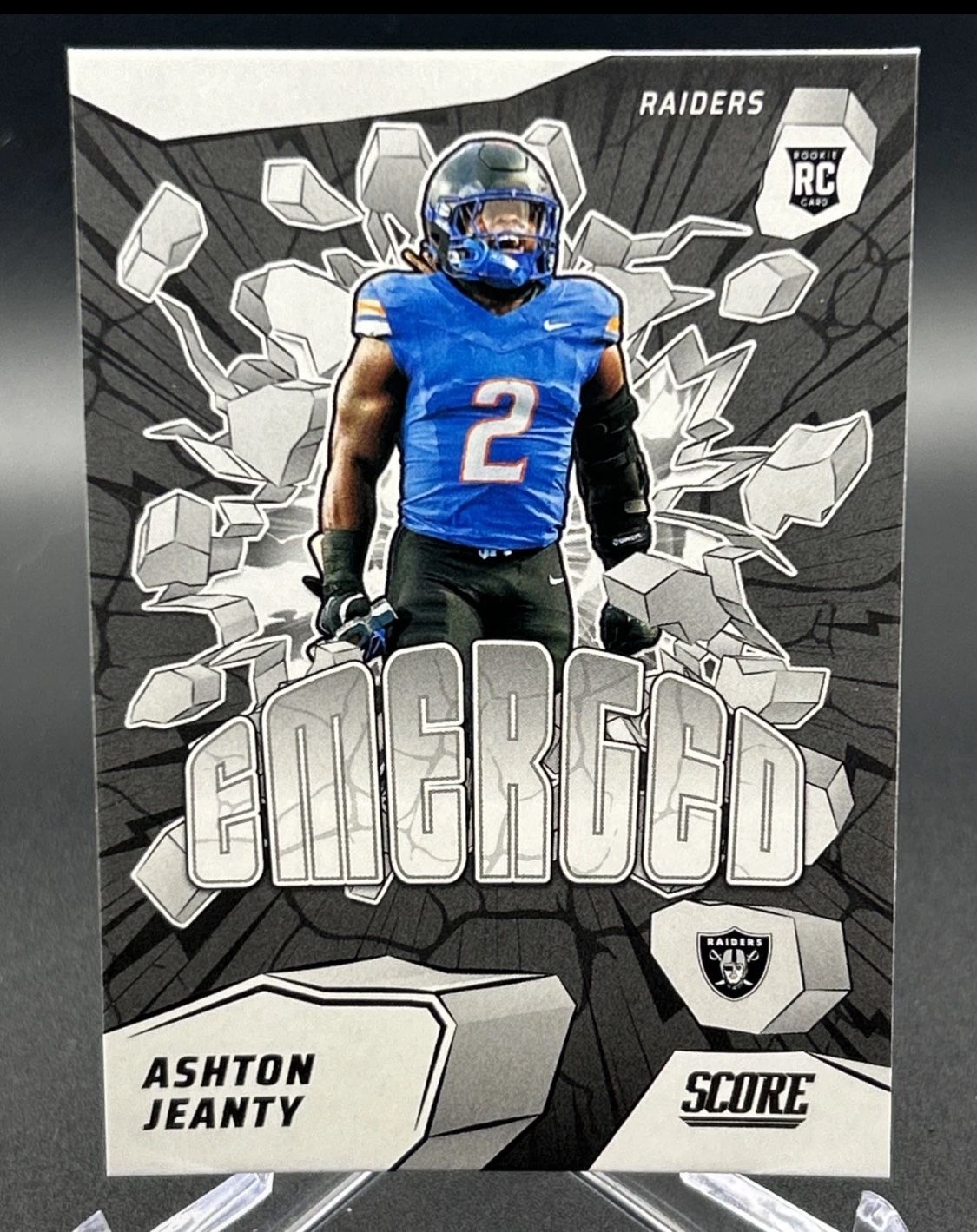 2025 Panini Score Football Rookie RC #1 Ashton Jeanty Emerged