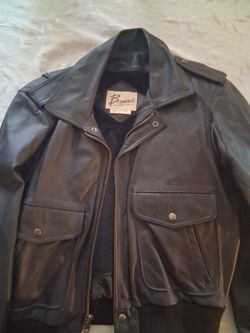 LEATHER,BERMANS ,VINTAGE JACKET