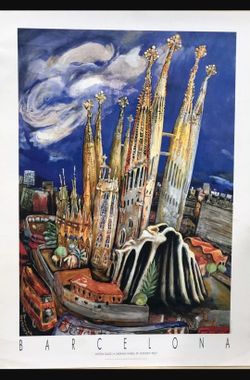 NEW-Basilica La Sagrada Familia Antoni Gaudi Barcelona Large Poster Size 100 X 70 Cm.  by Anthony Pilley
- 1998- Unopened Poster Package 280.00