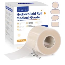 Hydrocolloid Roll for Wound Care, 2" × 5 ft Cut-to-Size Hydrocolloid Bandages with Self-Adhesive, Ultra-Absorbent Dressing for Blisters, Burns, Acne &