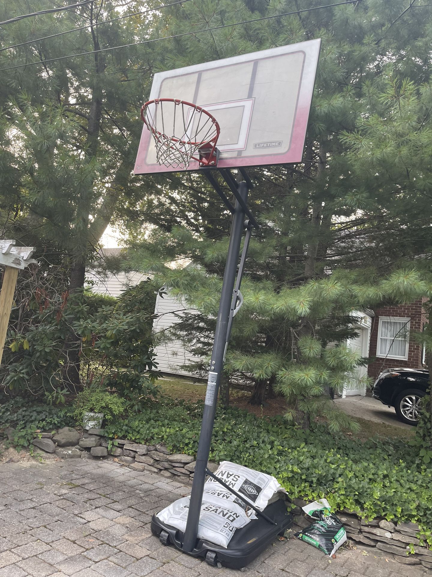 Basketball Hoop Outdoor Portable System Outdoor NBA Height Adjustable Backboard