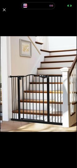 InnoTruth 29-39.6” Baby Gate For Stairs & Doorways, 30" Tall Pressure Mount Pet Gates, Easy Step Auto Close Both Sides Walk Thru Child Gate