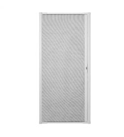 36 in. x 80 in. LuminAire White for Single Entry Door 32 in.-36 in. Universal Handed Aluminum Retractable Screen Door