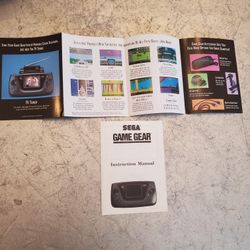 Sega Game Gear System Console Instruction Manual  And Booklet ONLY  Gamegear 