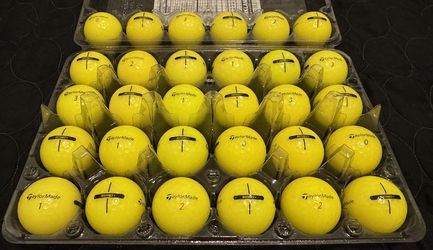 30 Taylormade Distance Golf Balls Yellow 4A/3A Grade AAAA/AAA Condition