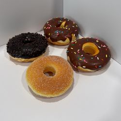 4 Pack Of Realistic Artificial Doughnuts