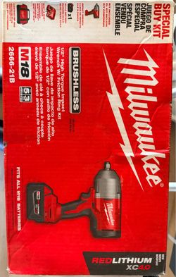 Milwaukee M18 Brushless 1/2" Impact Wrench Kit New