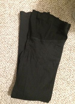 Black maternity boot leg work pants size 2X