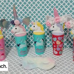 Brand New Unicorn Sippie Cups W/Headband 