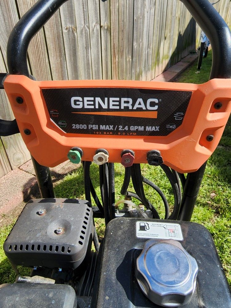 Generac 2800 psi 2.4 gpm pressure washer deals