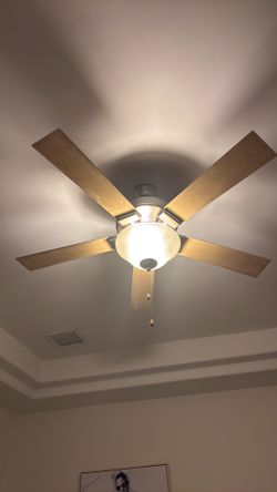 52" Ceiling Fan with Light Kit – Great Condition