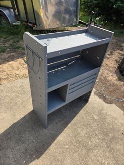 Racking for a service vehicle.