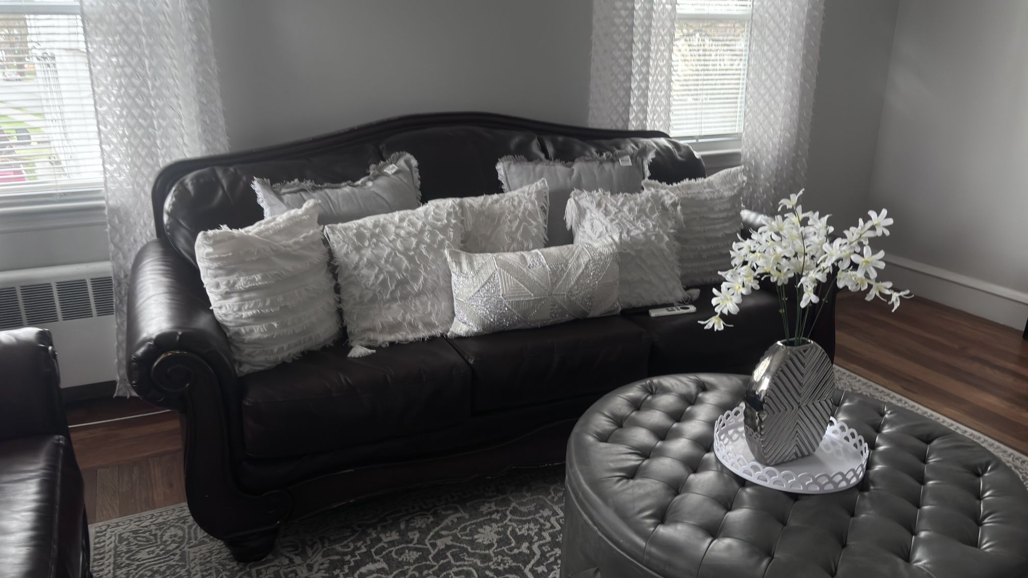 Leather Couch And Love Set