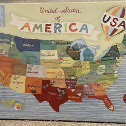 United States of America Map canvas