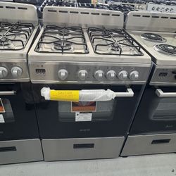 AVANTI 24” Stove Gas Stainless And White / 1 Years Warranty 