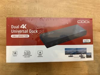 CODi Dual 4K Universal Dock USB-C A01200 Sealed New