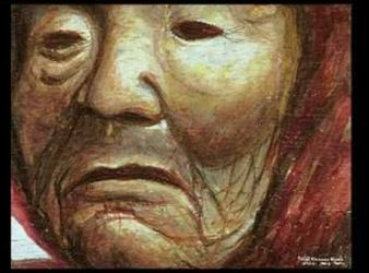 Old Woman Mask Poster Print