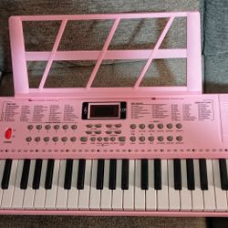 Ktaxon 61 Key Pink Keyboard with Stand