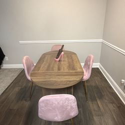 New Oval Dining Room Table & Chairs