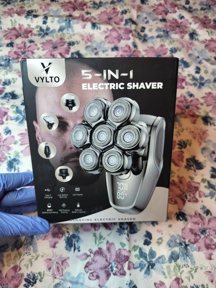 7D Head Shavers for Bald Men with 5-in-1 Mens Grooming Kit, Wet & Dry! Brand New!