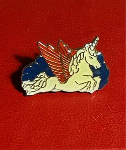 Unicorn In Clouds Lapel Pin
