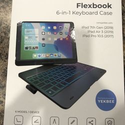 Flex book 6 In 1 Keyboard Case For Ipad