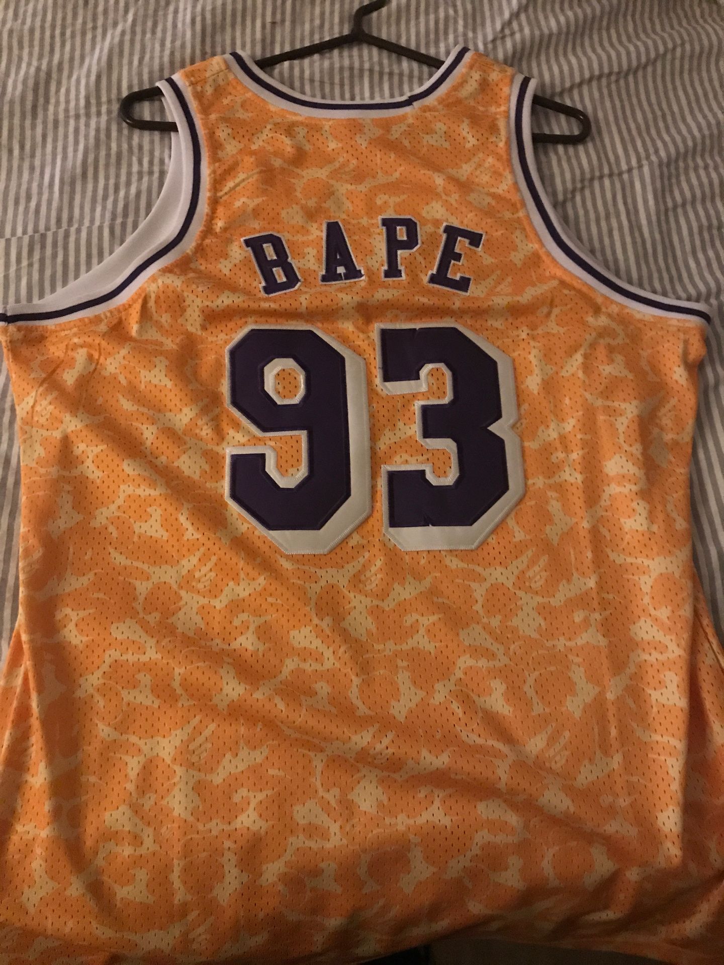 Bape x Mitchell & Ness Lakers Jersey