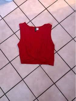 Red crop top