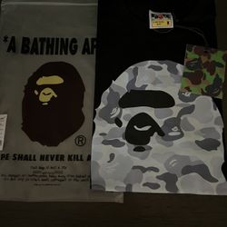 Black And White Bape Tee