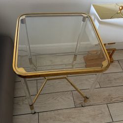 Lucite And Glass Coffee Tables