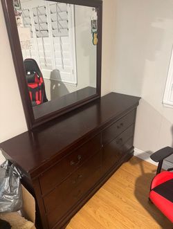 Dresser with mirror