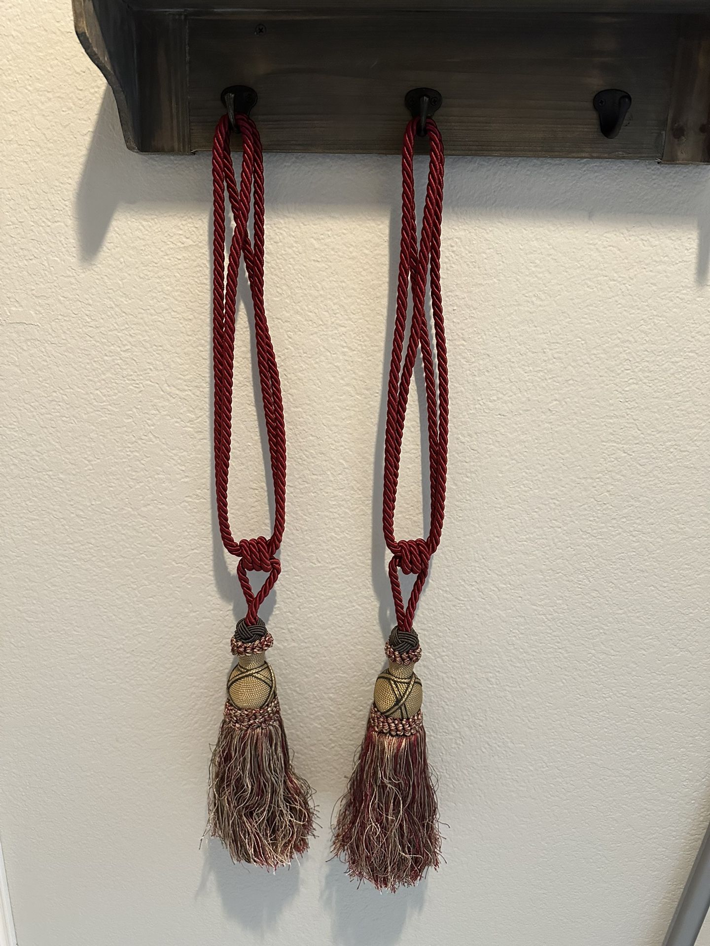 Large 28”L Curtain Tie Backs