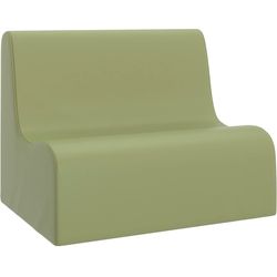 Children's Factory Medium Contour Sofa, Mix-and-Match Kids Chairs, Sofas, Corner Ottomans and Cubes, Foam-Filled and Water-Resistant, Flexible Seating